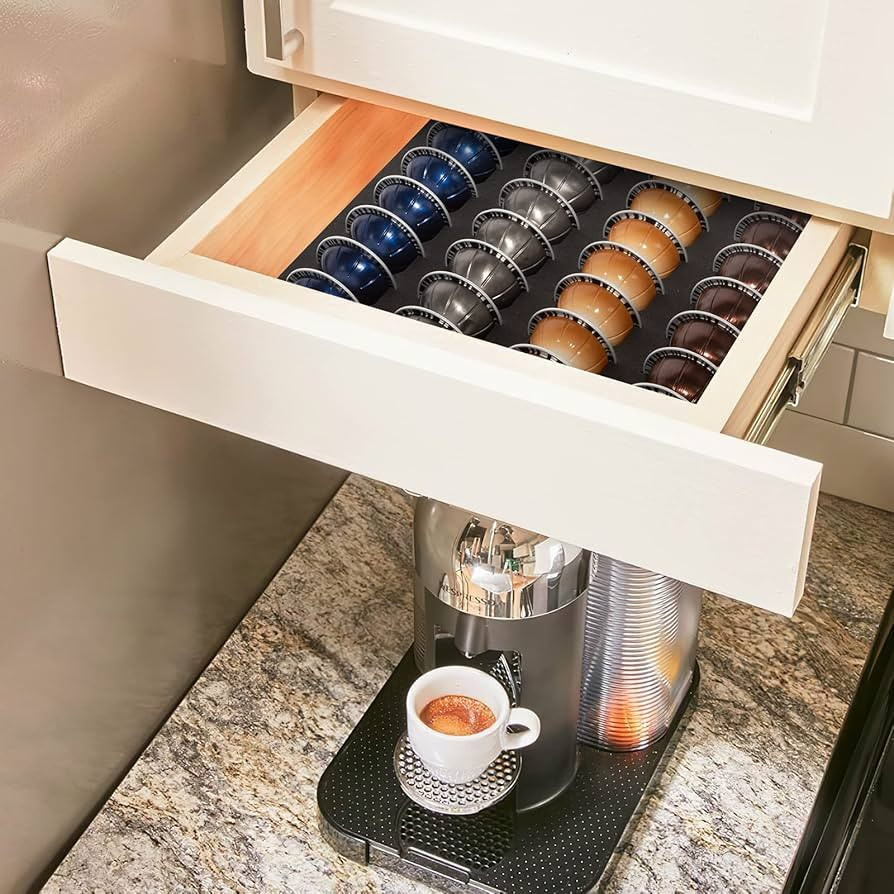 RAMIEYOO Coffee Capsule Storage Drawer Tray,Drawer Insert Organizer Holds 36pods Compatible with ... | Amazon (US)