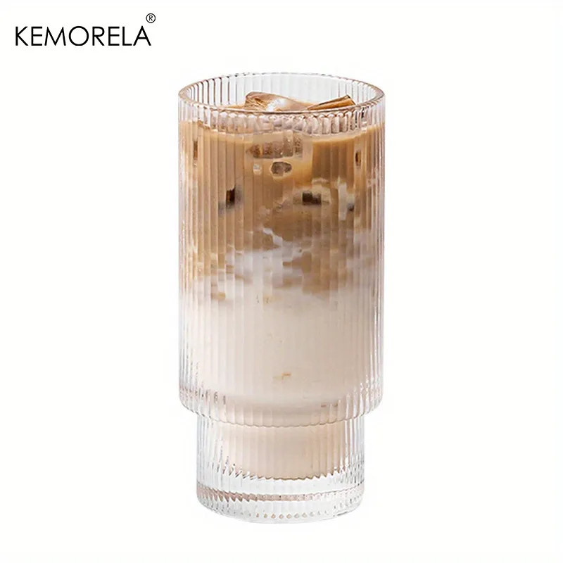 4pcs 6 09 11 16oz 180 330ml Stackable Ribbed Glassware Glass Cups Set - Home & Kitchen - Temu | Temu Affiliate Program