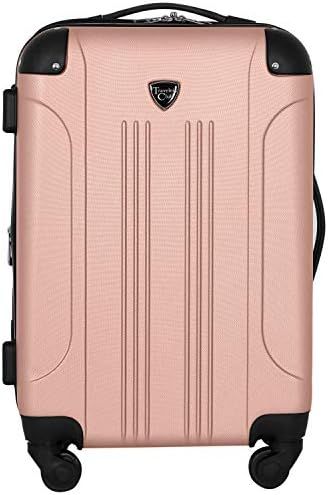 20" Chicago Expandable Spinner Carry-On Luggage, Rose Gold | Amazon (US)