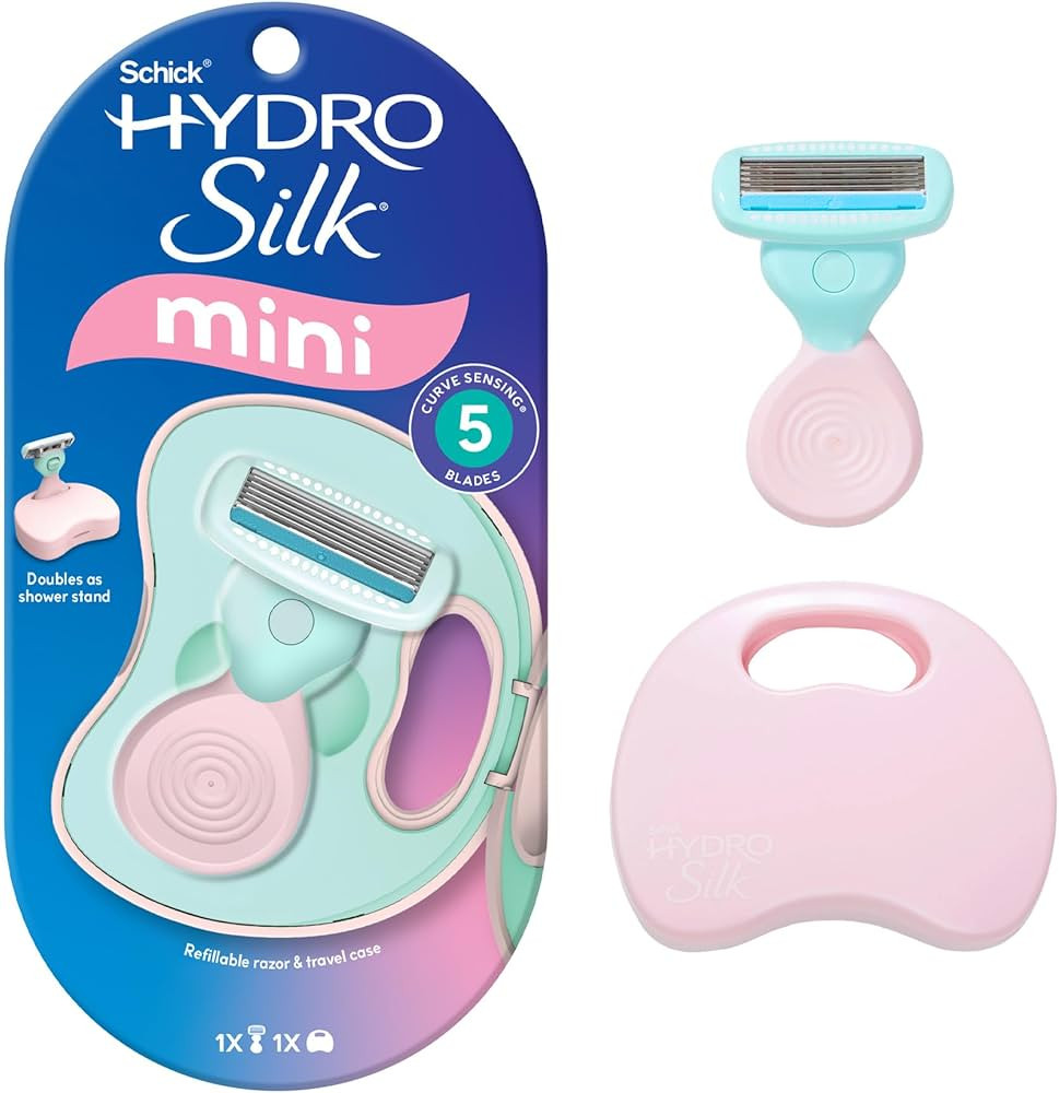 Schick Hydro Silk Mini Razor for Women | Womens Razors for Shaving, Travel Size Toiletries, 5-Bla... | Amazon (US)