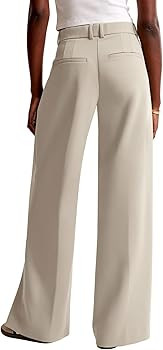 NIMIN Women Wide Leg Pants High Waisted Business Casual Work Trousers Dressy Pants with Pockets | Amazon (US)