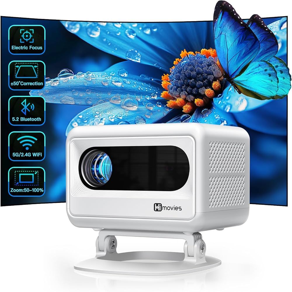 [Electric Focus] Himovies Projector, Mini Projector with WiFi and Bluetooth, ±50° Vertical Keys... | Amazon (US)