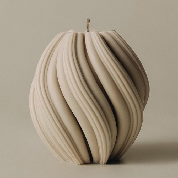 LAWA Swirl Candle - Beautiful Handmade Pillar Soy Wax Twirl Elegant Bubble Aesthetic Candle House... | Amazon (US)