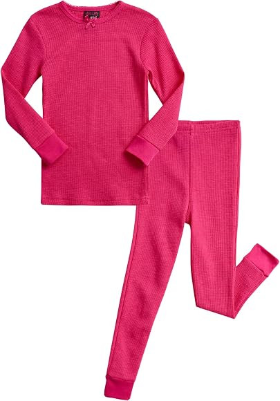 dELiA*s Baby Girls' Thermal Underwear - 2 Piece Waffle Knit Top and Long Johns (Infant/Toddler) | Amazon (US)