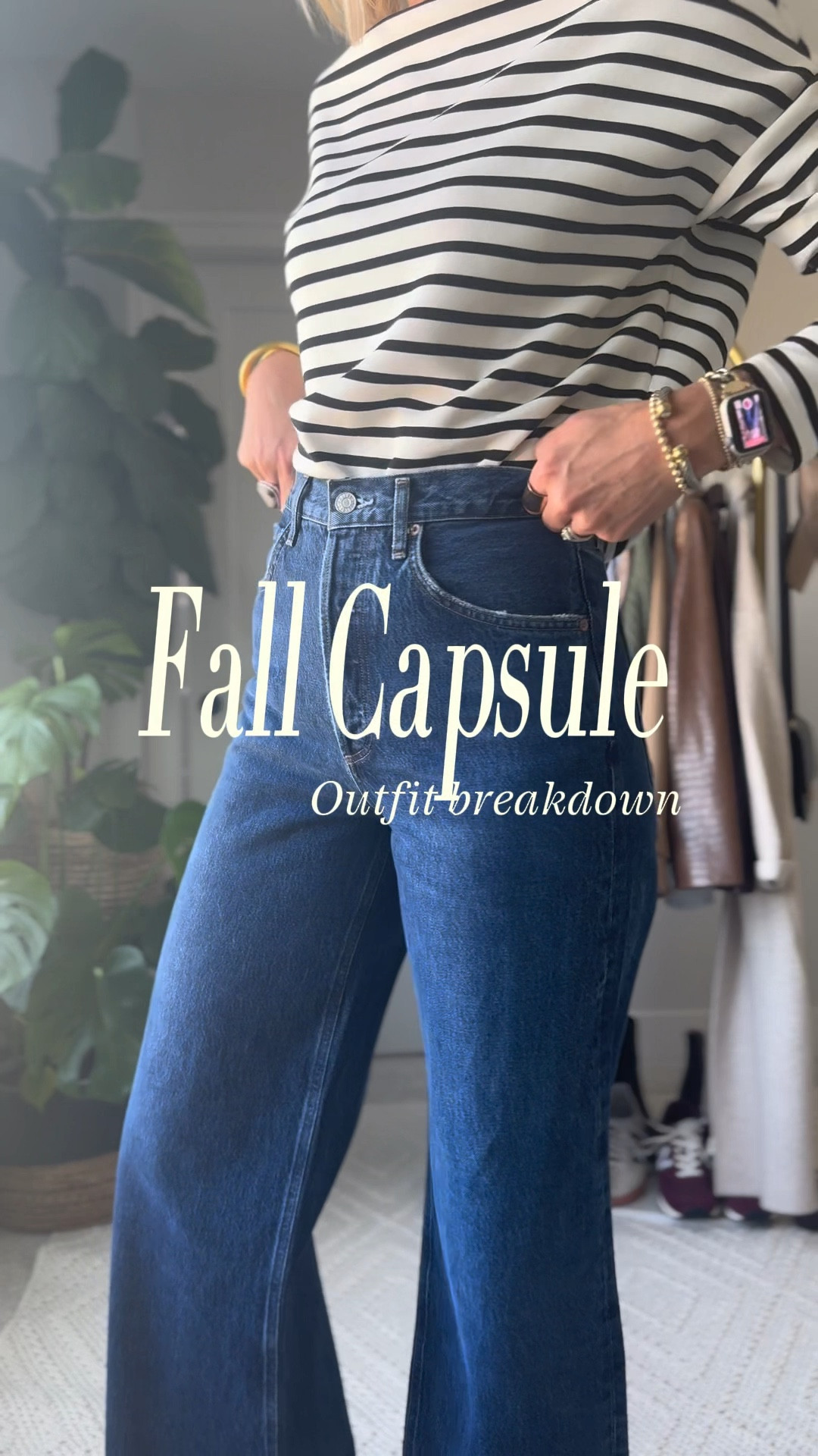 Fall capsule outfit idea that is perfect for every day, but can also work for an evening out or special occasion: wide leg, jeans, classic stripe top, leather jacket, leopard print flats
I linked this season’s version of my leather jacket, since mine is four years old 👍🏻

#LTKOver40 #LTKVideo #LTKSeasonal