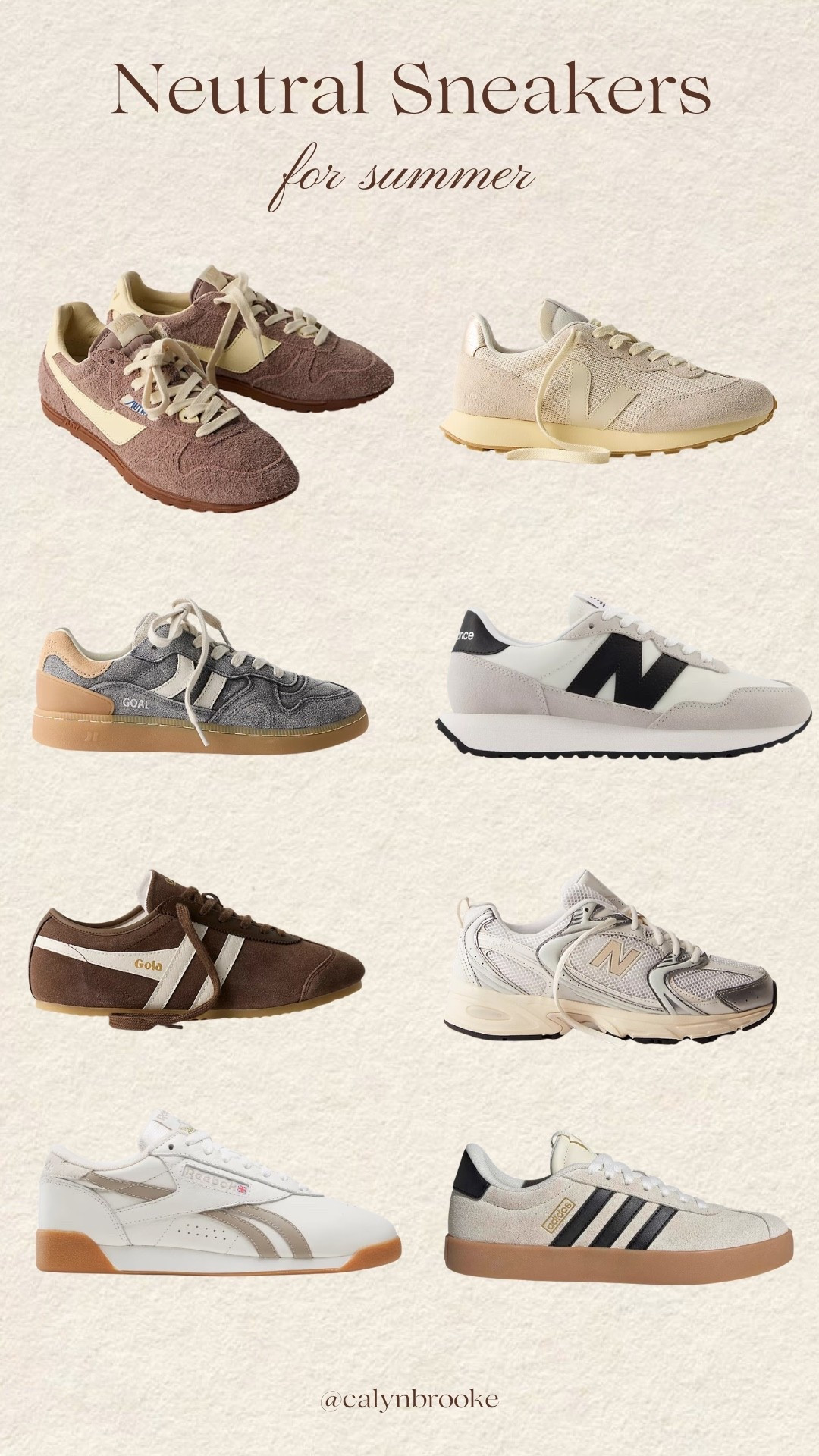 Neutral sneaker inspo for the summer! 

 