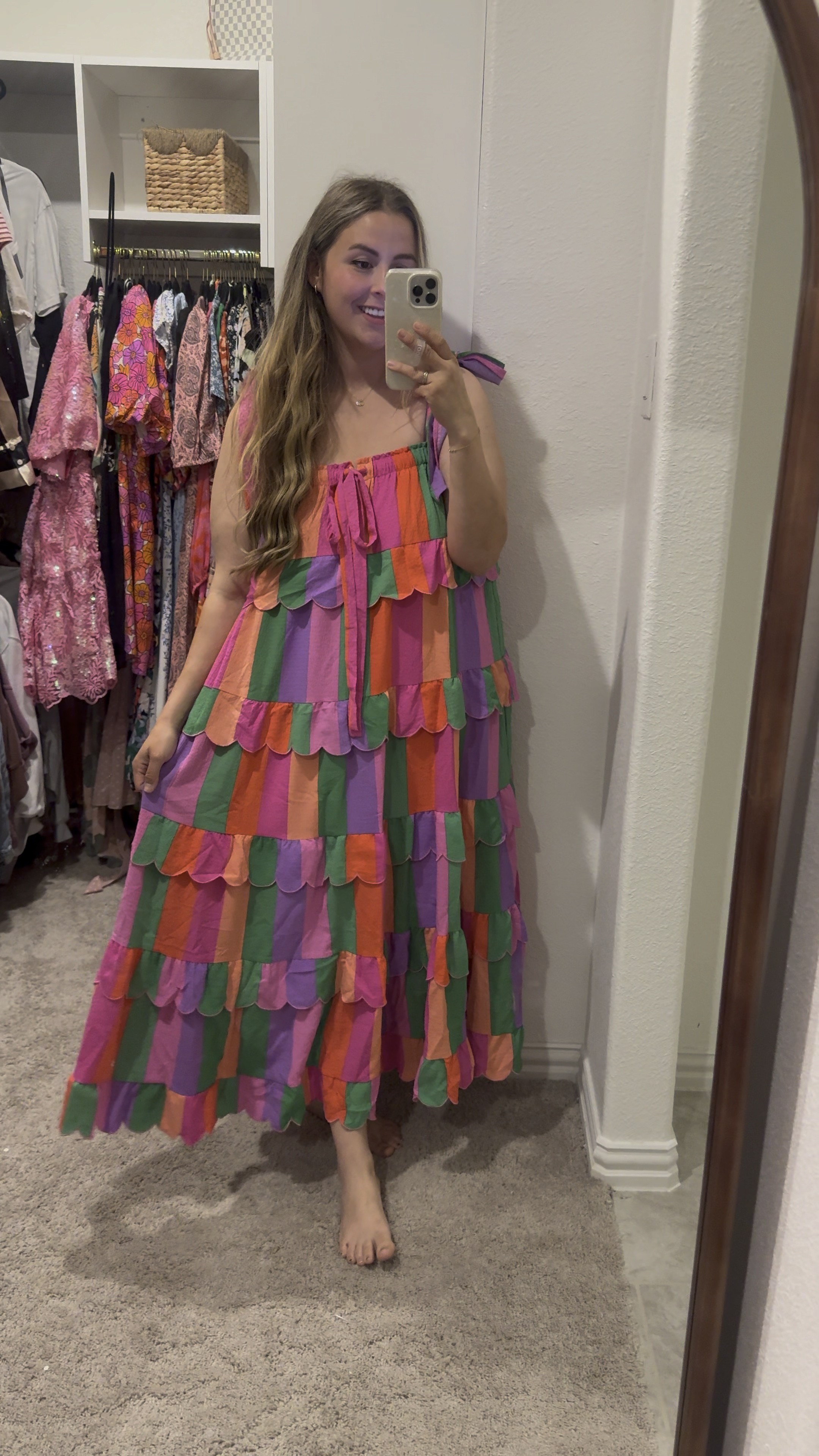 Obsessed with the color and scalloped detail on this Landon tie shoulder maxi dress from BuddyLove!! 

#LTKStyleTip #LTKMidsize