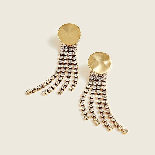 Waterfall sparkle disc earrings | J.Crew US