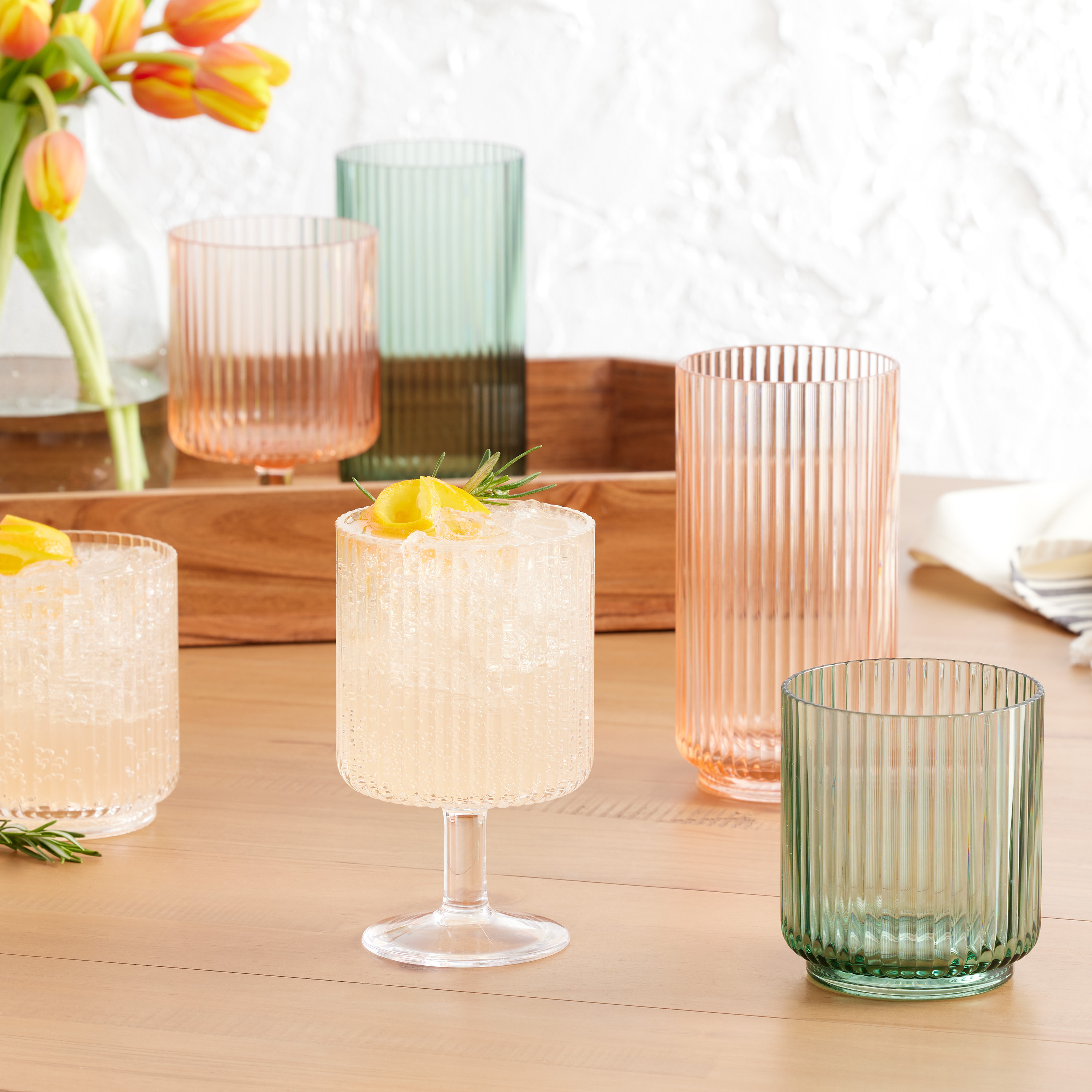 Mesa Ribbed Acrylic Drinkware Collection | World Market