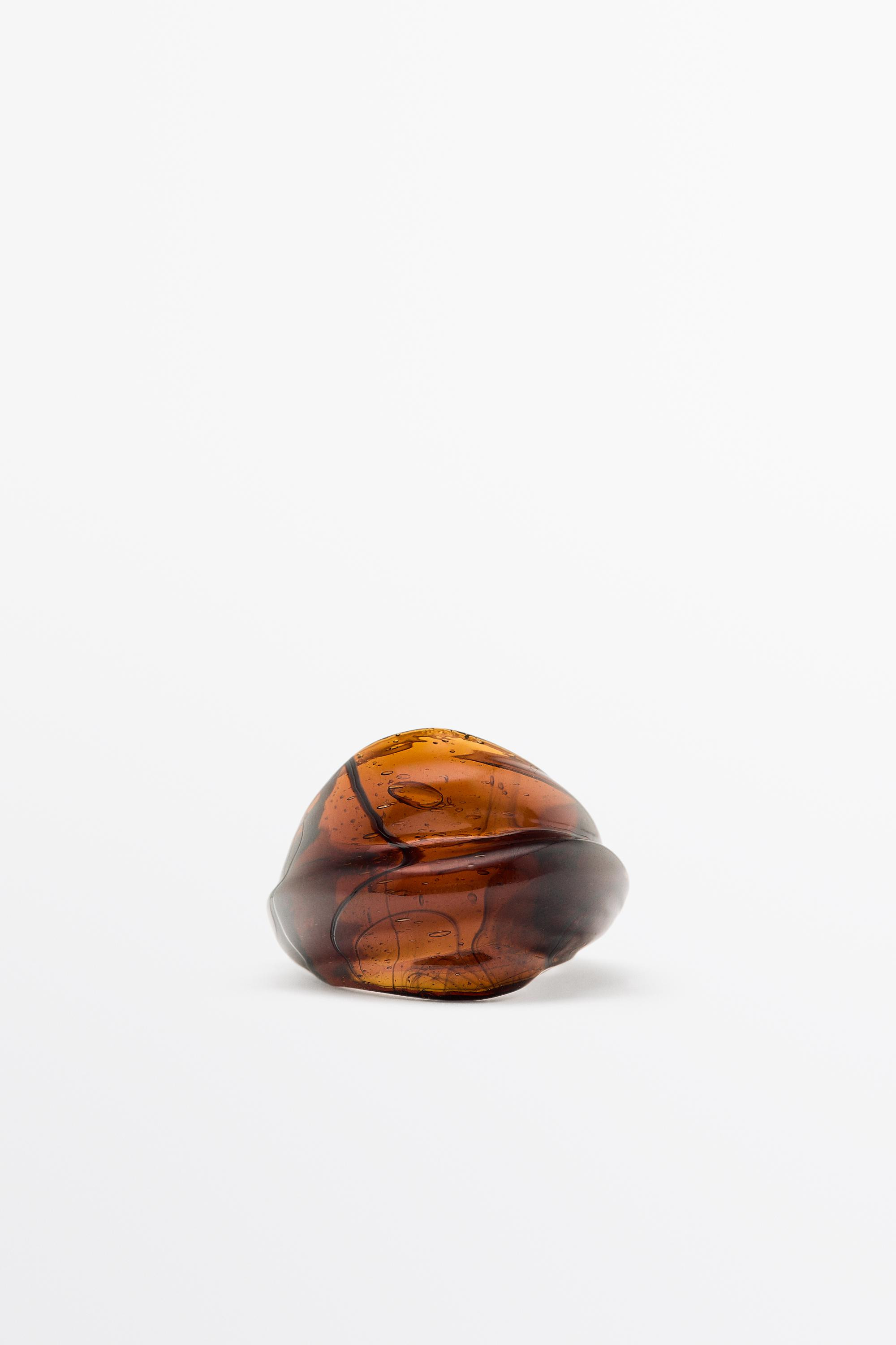 Round volume glass ring | Massimo Dutti UK
