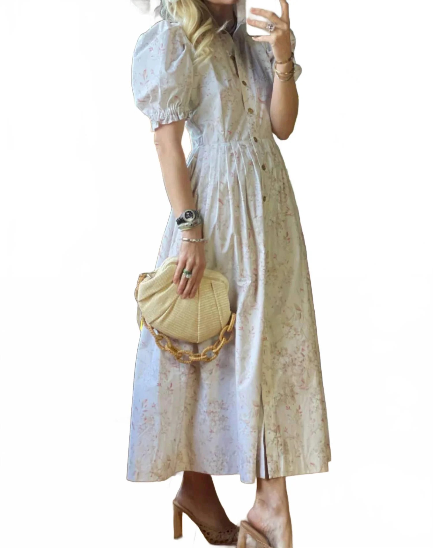 The Whimsical Shirt Dress In White | Shop Simon