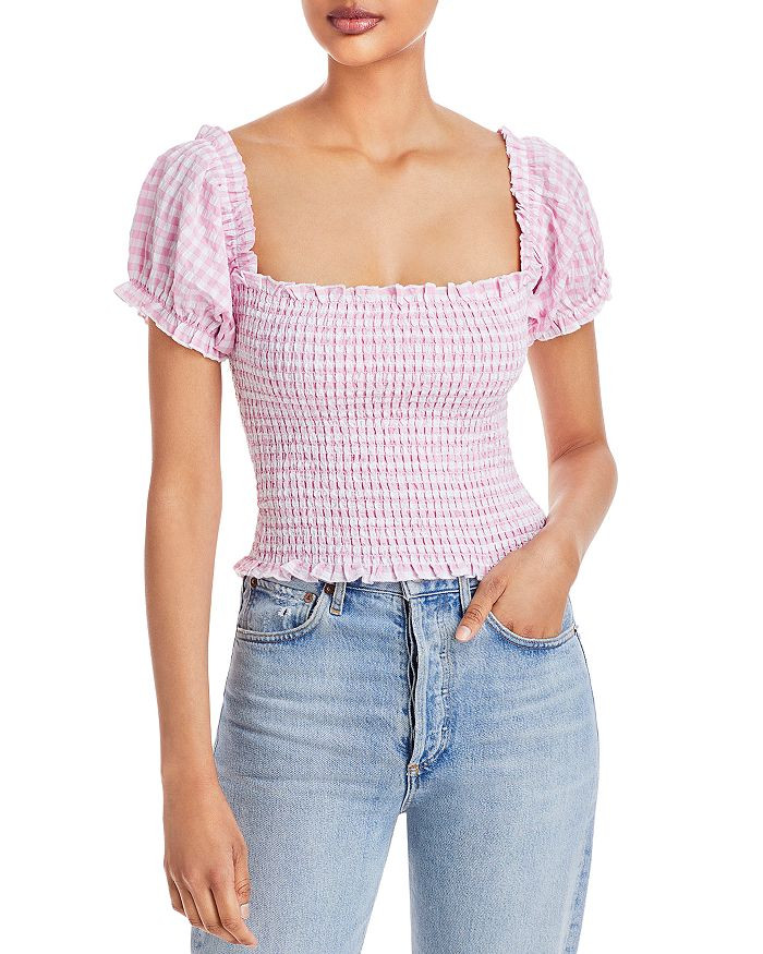 CHASER Smocked Puff Sleeve Top Women - Bloomingdale's | Bloomingdale's (US)