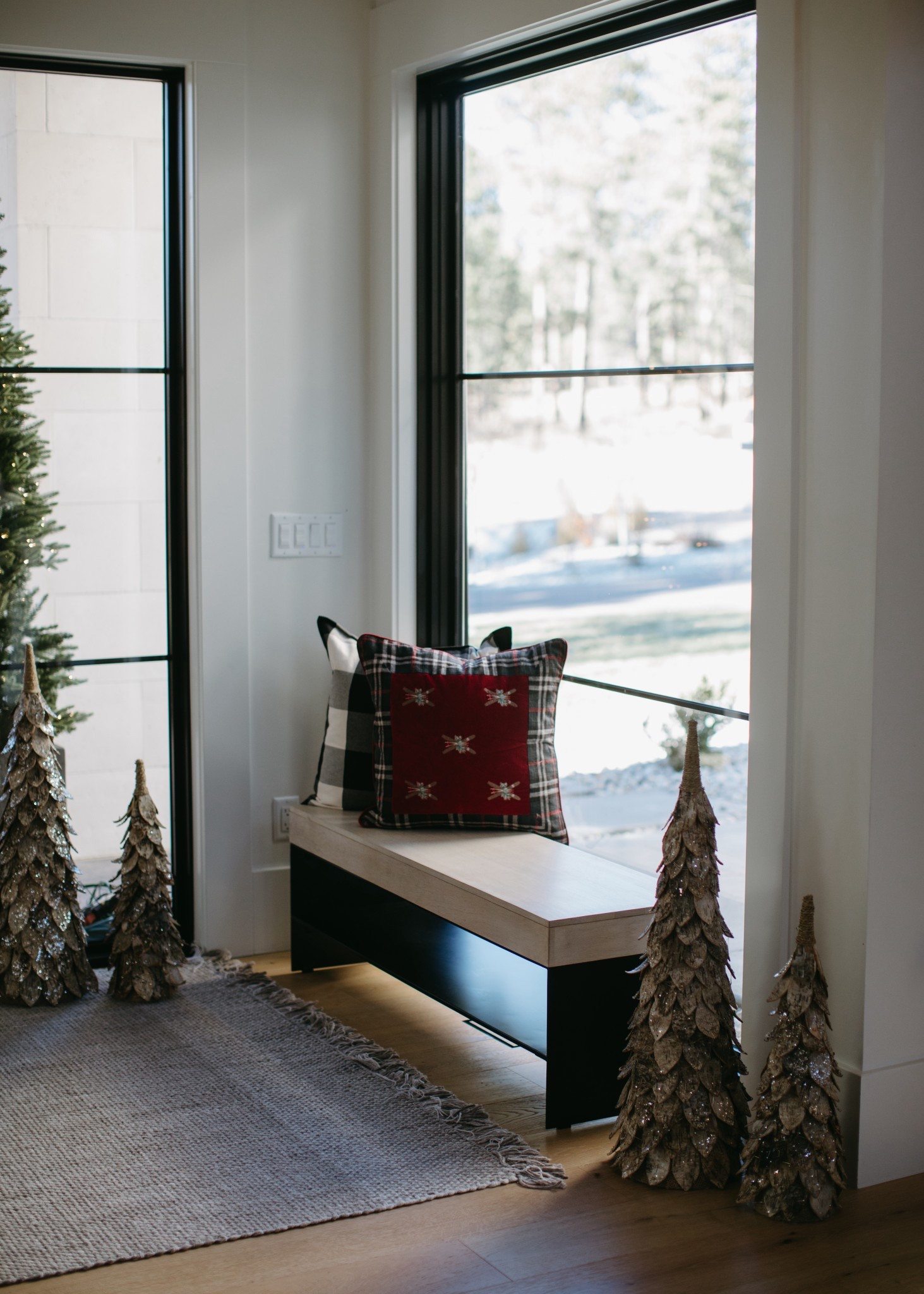 Christmas decor in the entry! The Birch Tress bring so much texture to the space. Love! Linking some of my favorite pillow and pillow covers.

#LTKHome #LTKSeasonal #LTKHoliday