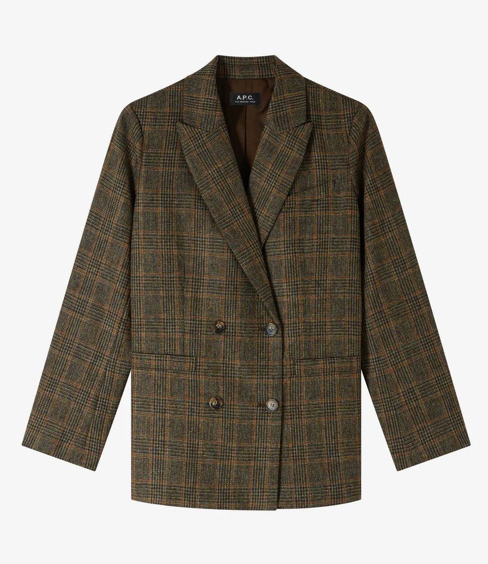 Lucy jacket | Woolen material with Prince of Wales check | A.P.C. Ready-to-Wear | A.P.C. US