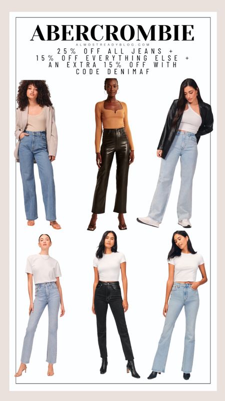 Abercrombie 25% off all jeans and leather pants plus 15% off everything else plus an extra 15% off with code DENIMAF

#LTKunder100 #LTKunder50 #LTKsalealert