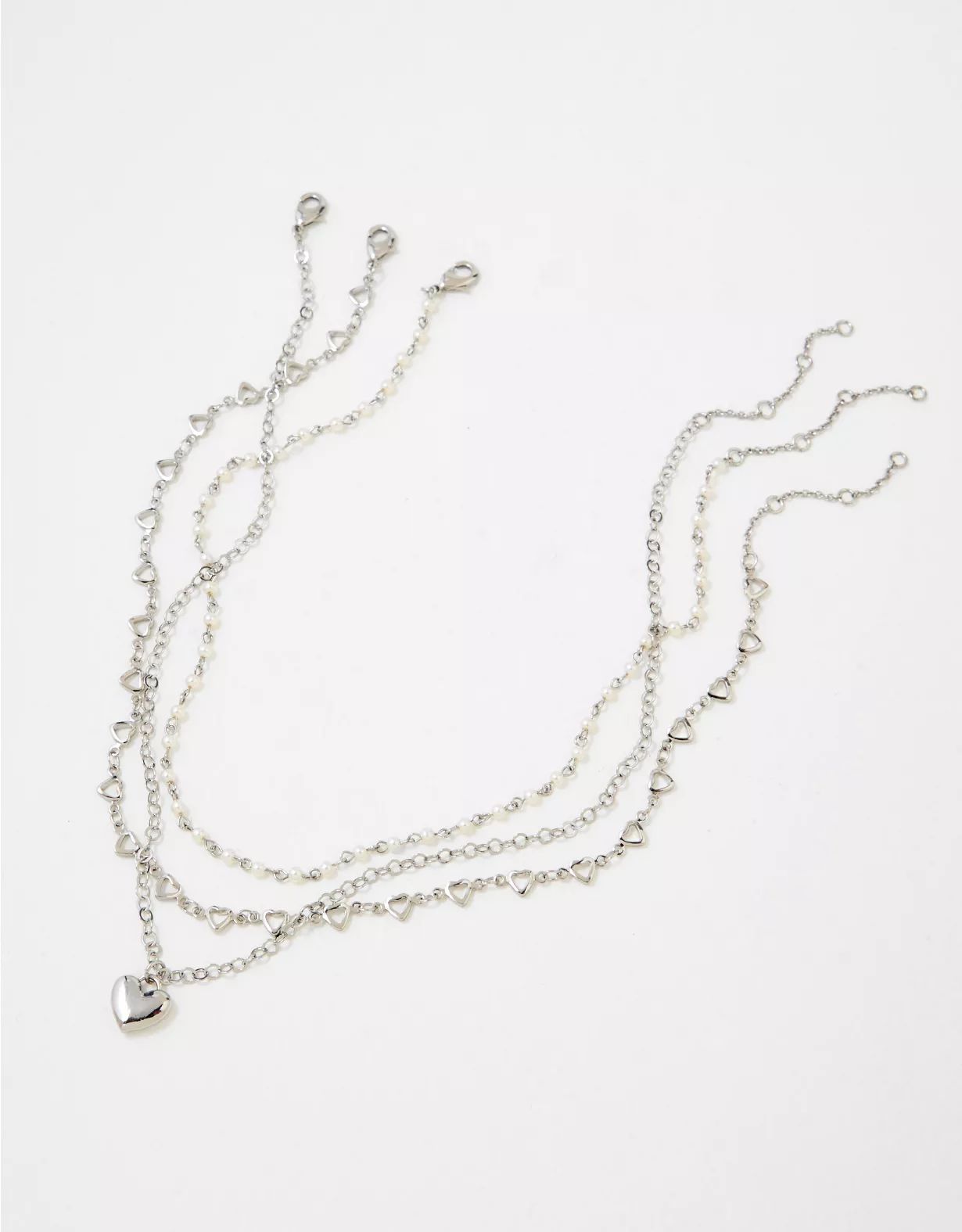AEO Heart Necklace 3-Pack | American Eagle Outfitters (US & CA)