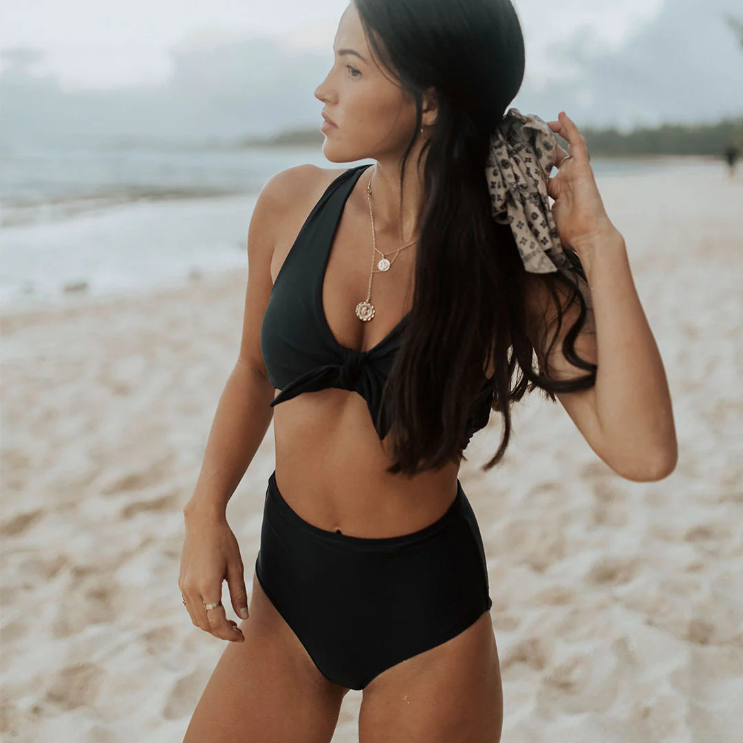 Matte Black High-Waisted Bottoms | Albion Fit