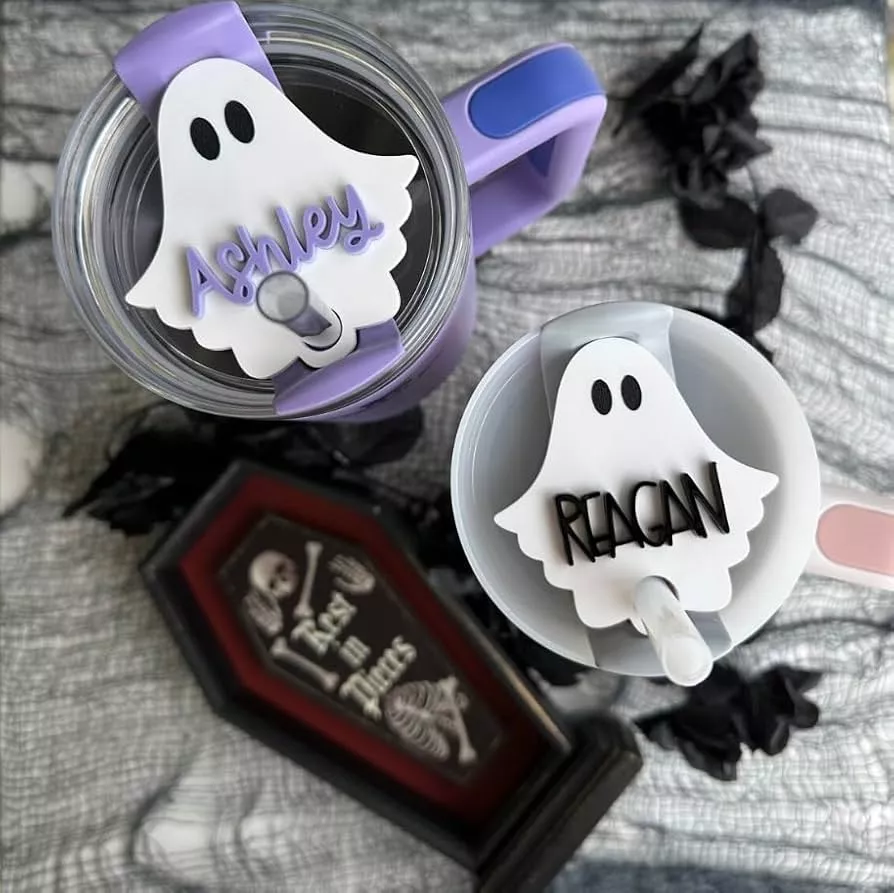 Stanley Tumbler Accessories Halloween - Ghost Tumbler Custom Name