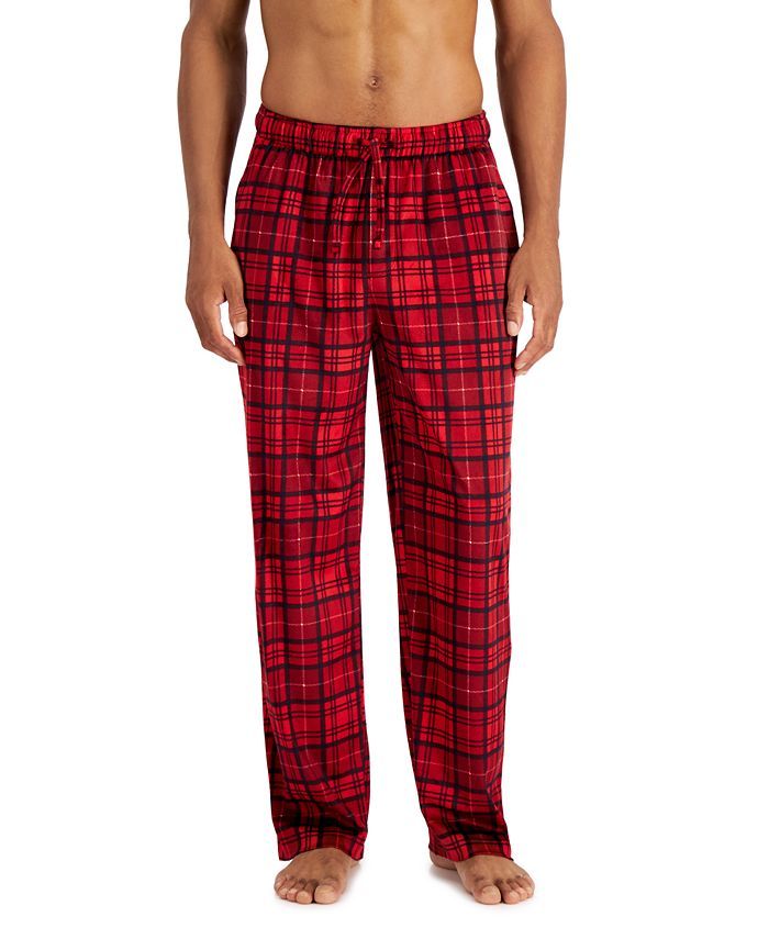 Club Room Men's Printed Fleece Pajama Pants, Created for Macy's & Reviews - Pajamas & Robes - Men... | Macys (US)