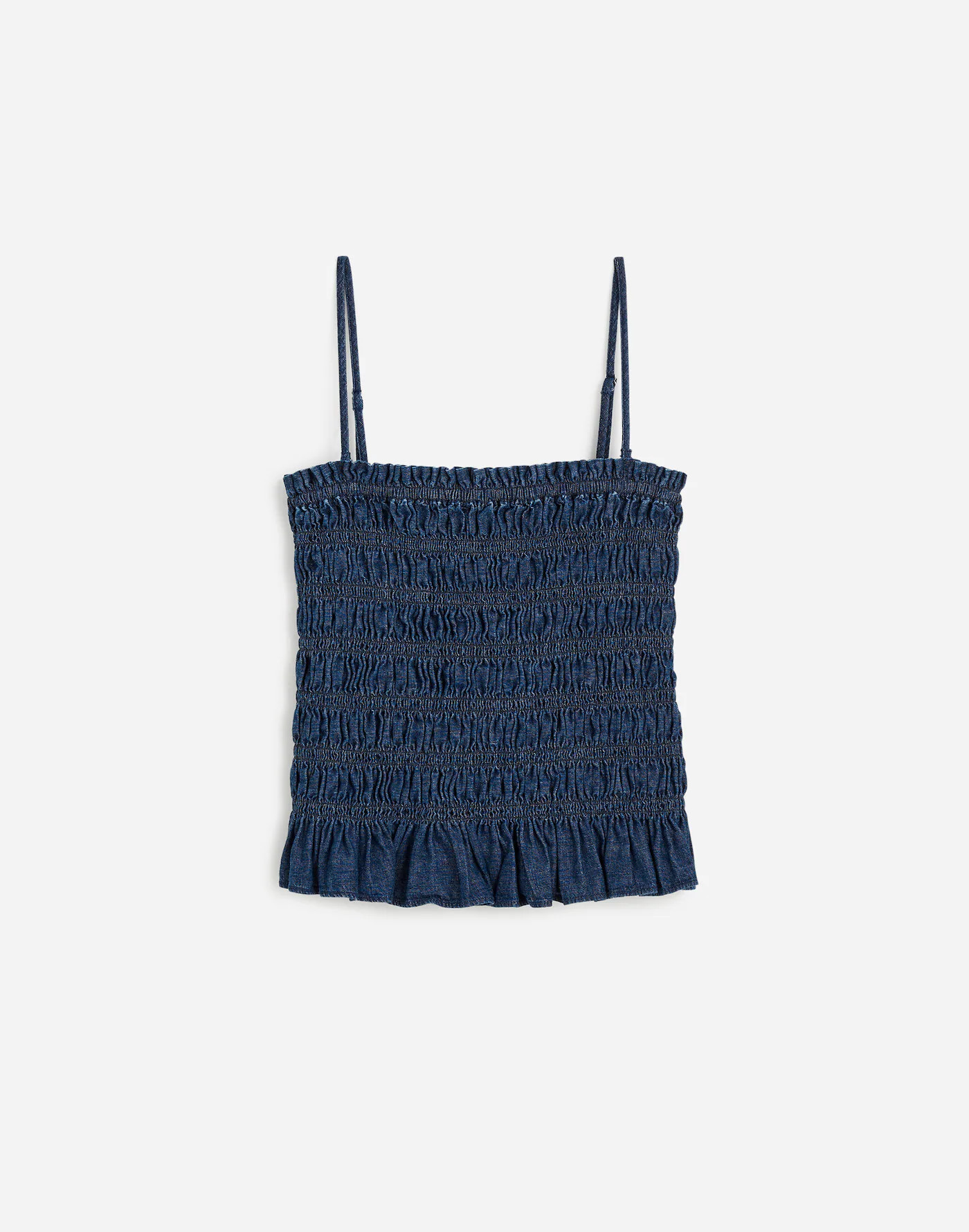 Denim Smocked Tank in Rinse Wash | Madewell | Madewell