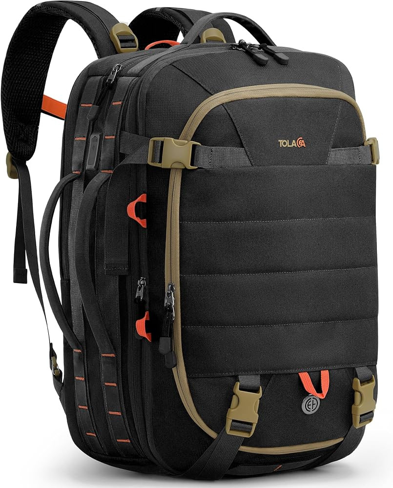 Tolaccea Carry on Travel Backpack, TSA Friendly Flight Approved Personal Item Duffle Bag for Men ... | Amazon (US)