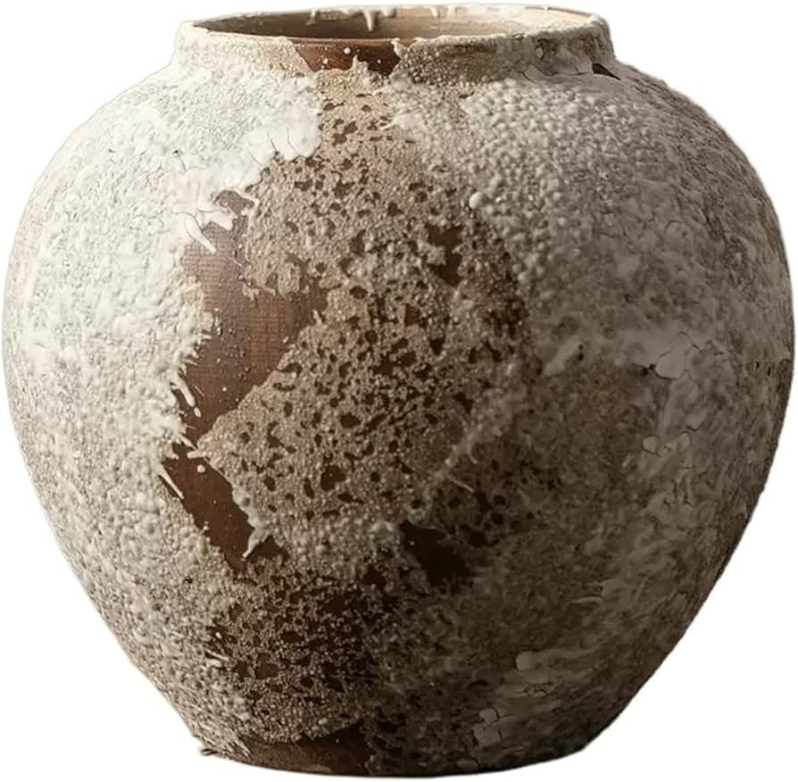 Flower Vase Vintage Antique Vase Pottery Pot Decoration Decoration Porch TV Cabinet Flower Arrang... | Amazon (US)