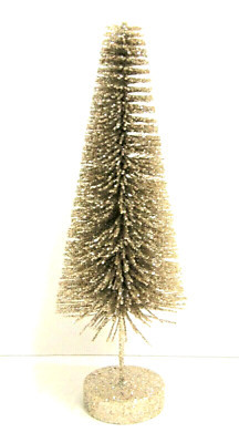 Tree Tabletop Sisal Bottle Brush Germany Gold Sparkly  | eBay | eBay US
