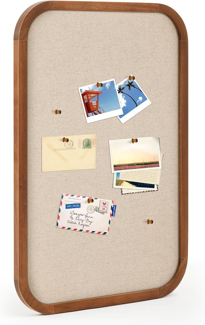 Vintage Framed Pin Board Linen Display Bulletin Board Large Ornate Fabric Picture Photo Pinboard ... | Amazon (US)