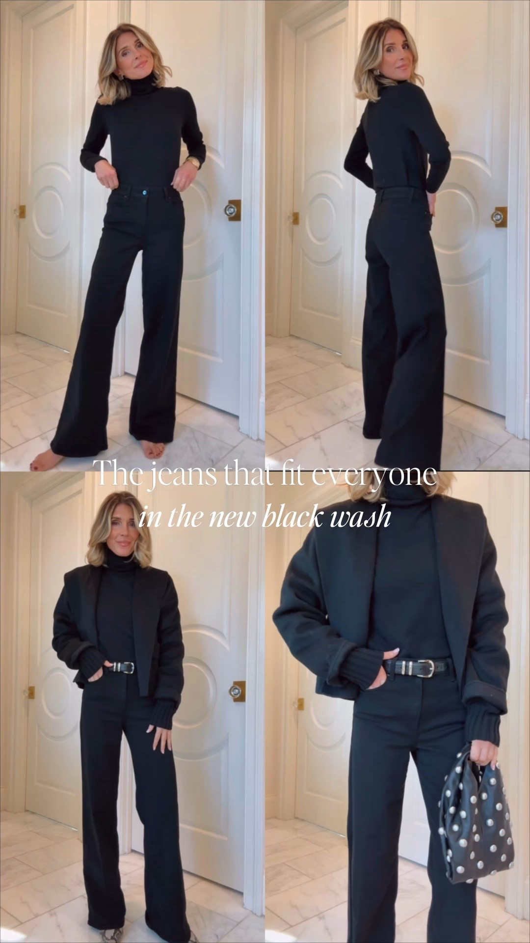 Trust me you will love these jeans so much! Comfortable and the perfect fit. Runs true to size and I'm wearing size small in my jacket