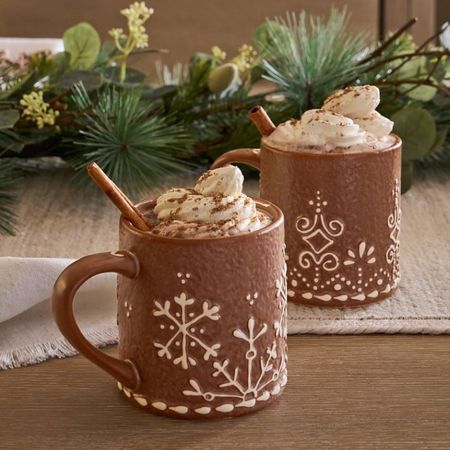 Potterybarn gingerbread mugs plates dishware holiday table Christmas dining setting pottery barn festive

#LTKhome #LTKSeasonal #LTKHoliday