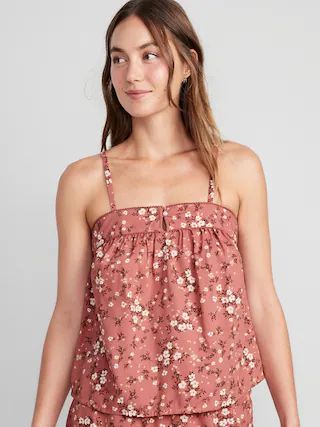 Floral Smocked Pajama Cami Swing Top for Women | Old Navy (US)
