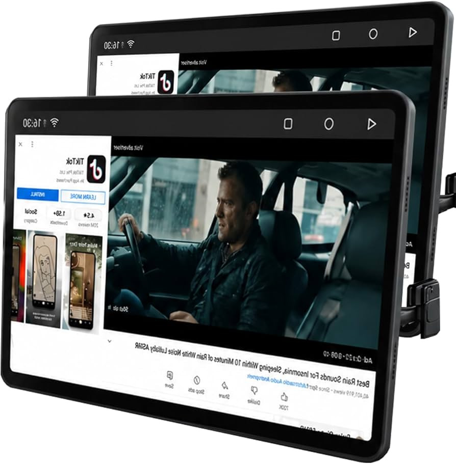 12.5 Inch 4K Car TV Back Seat Headrest Monitor for Cars Back Rear Seat Touch Screen Entertainment... | Amazon (US)