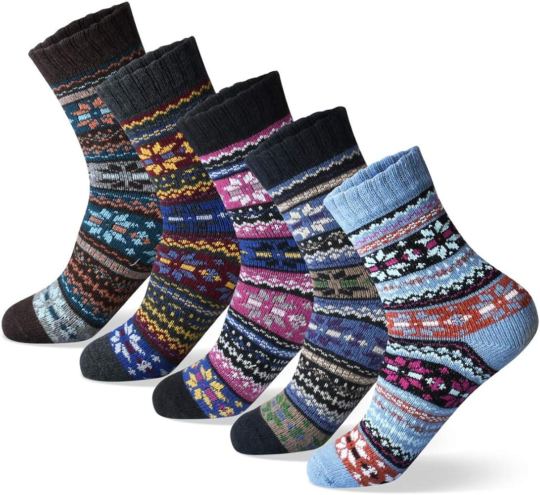 morecoo Stocking Stuffers - Christmas Gifts for Women - Socks for Women - Thick Wool Soft Warm Co... | Amazon (US)