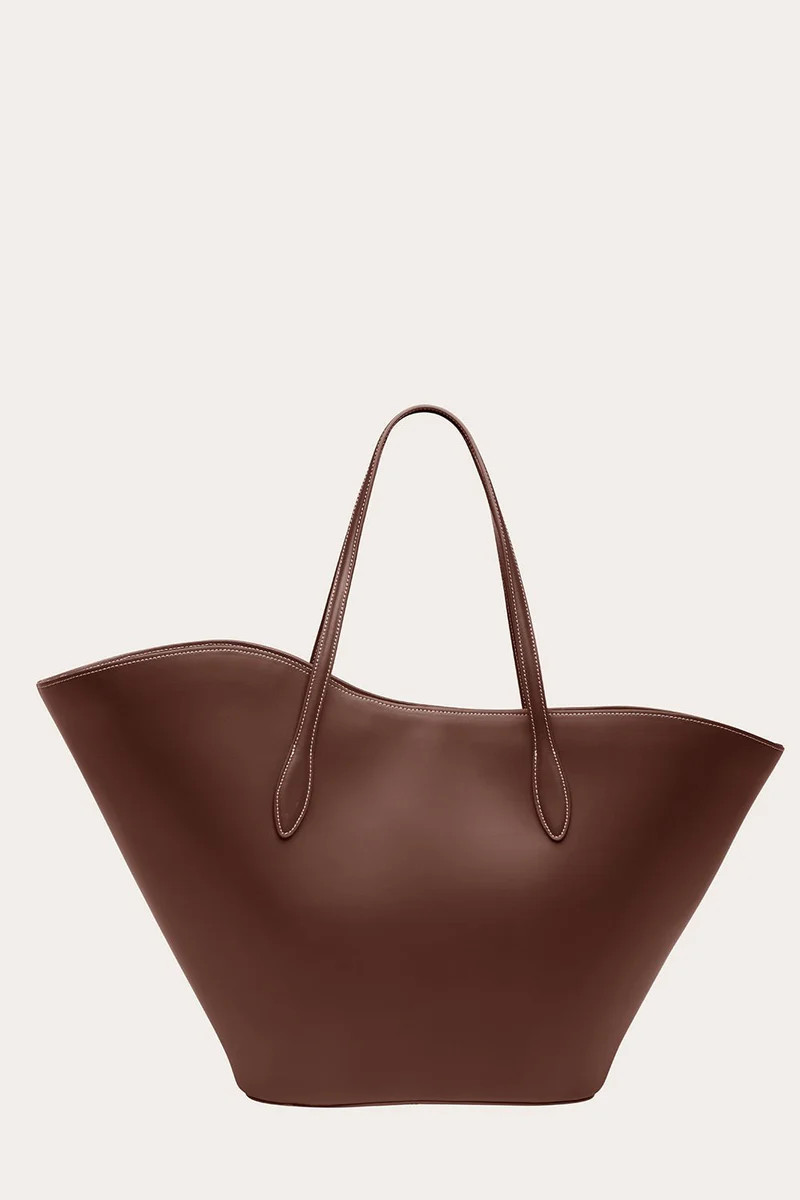 Tulip Shoulder Bag Large Dark Brown | LITTLE LIFFNER