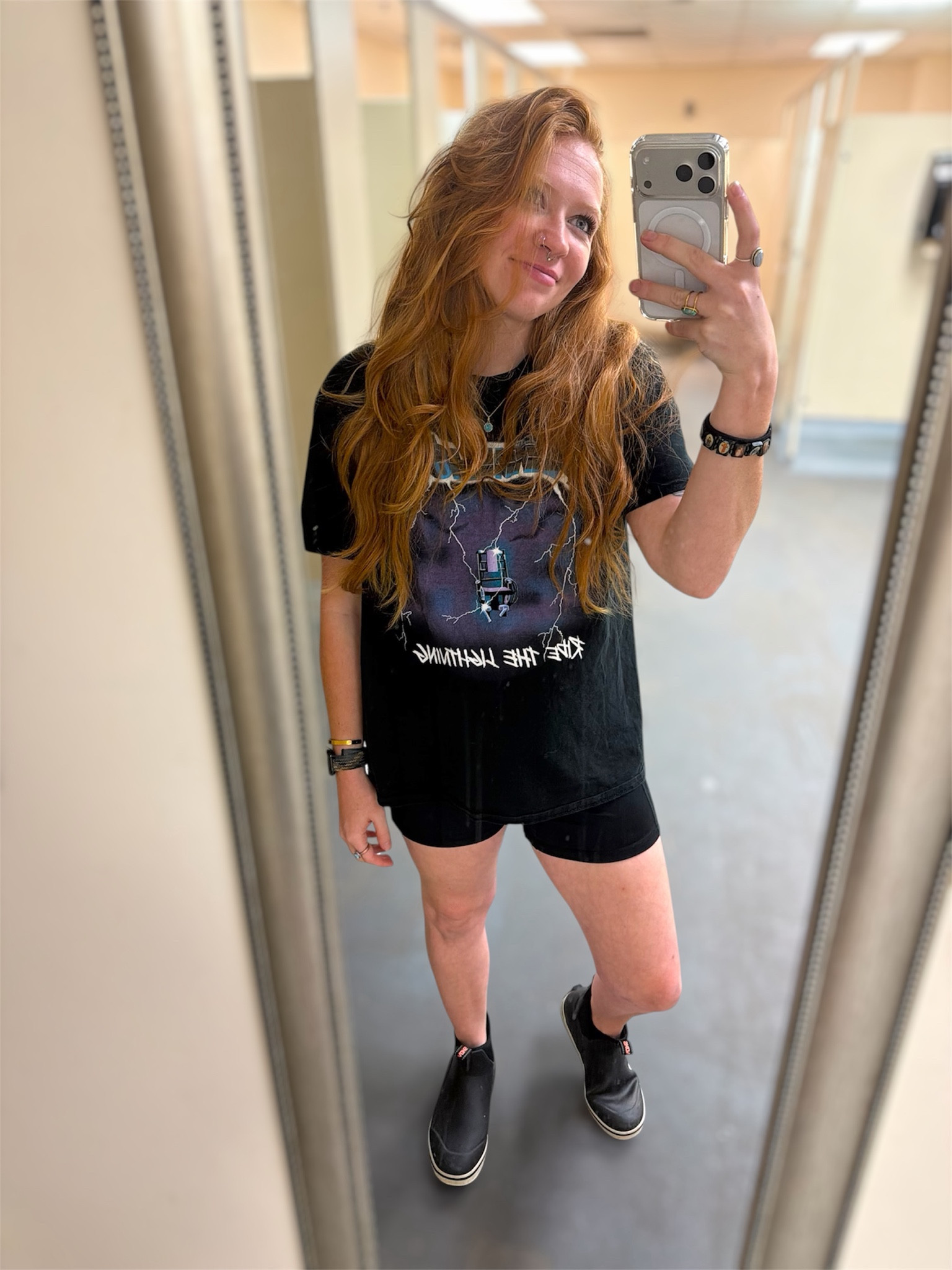 Biker shorts + a band tee is basically my uniform lately 🤘🖤
Comfy biker shorts, short rain boots, and a vintage-style Metallica tee for an easy casual outfit that still feels cool. Perfect for errands, rainy days, or everyday wear. Linked the exact (or similar) pieces 👇
#LTKStyle #BikerShortsOutfit #MetallicaShirt #BandTeeStyle #CasualStreetStyle #EverydayOutfit #RainBootsStyle #OffDutyStyle #MomStyle #LTKFinds

#LTKSaleAlert #LTKmomlife #LTKootd