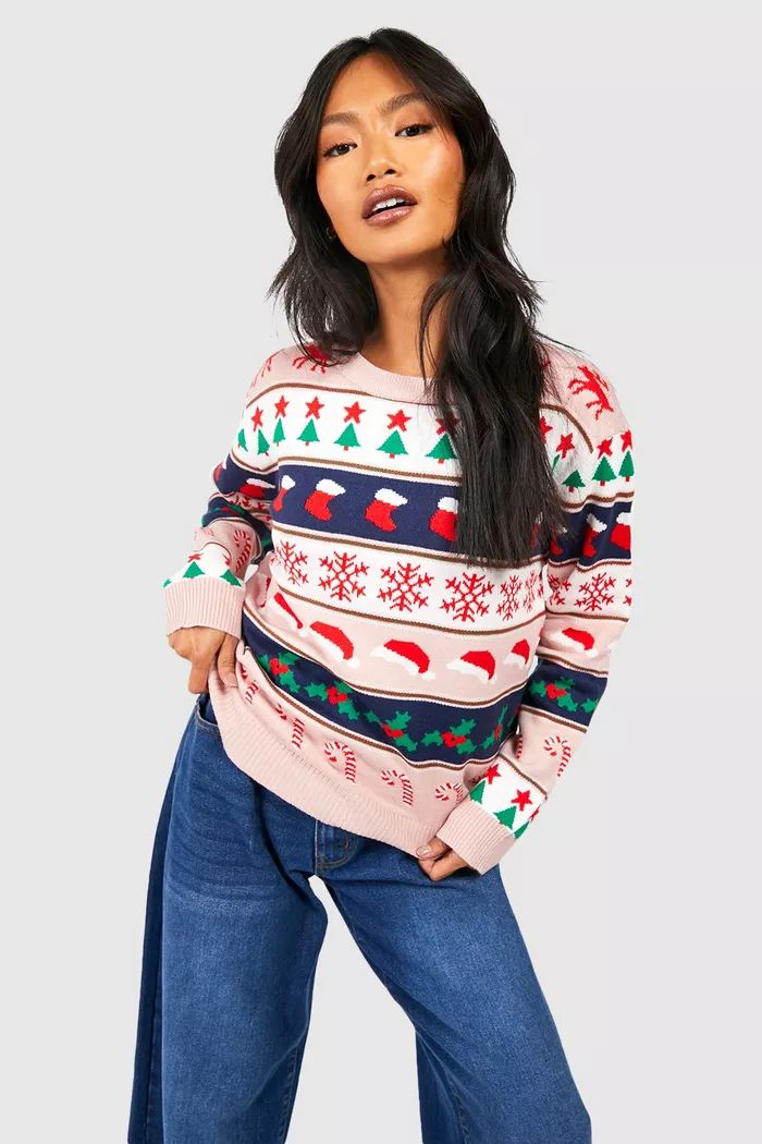 Mini Fairisle Christmas Sweater | boohoo (US & Canada)