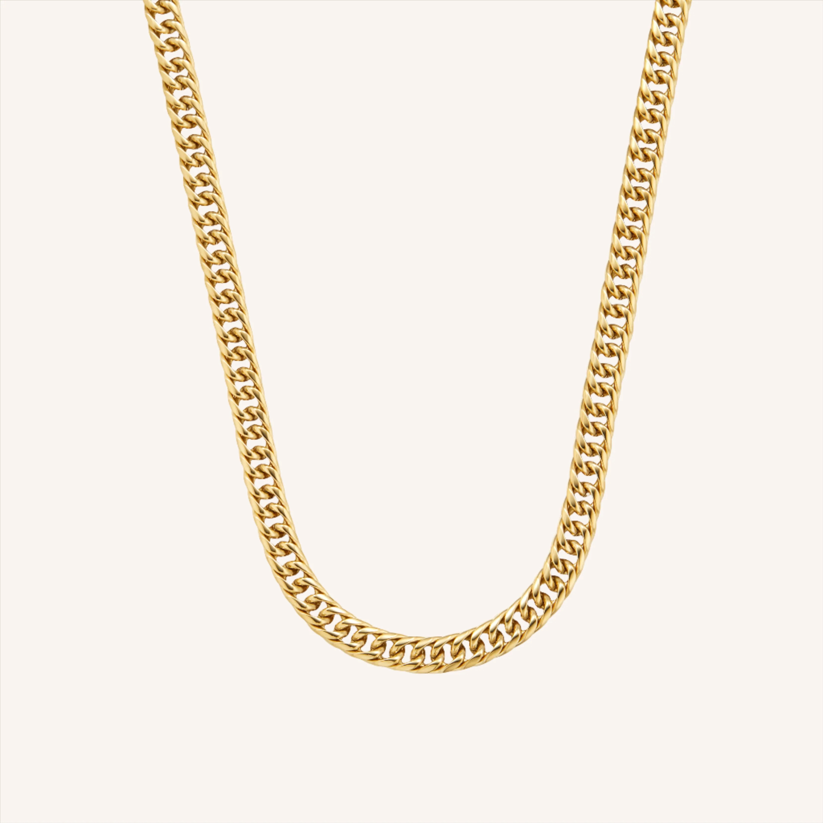 Cuban Chopin Chain Necklace - 22" | Victoria Emerson