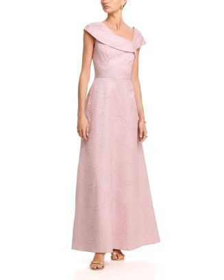 Long Asymmetrical Neck Floral Ball Gown - Exclusive | Bloomingdale's (US)