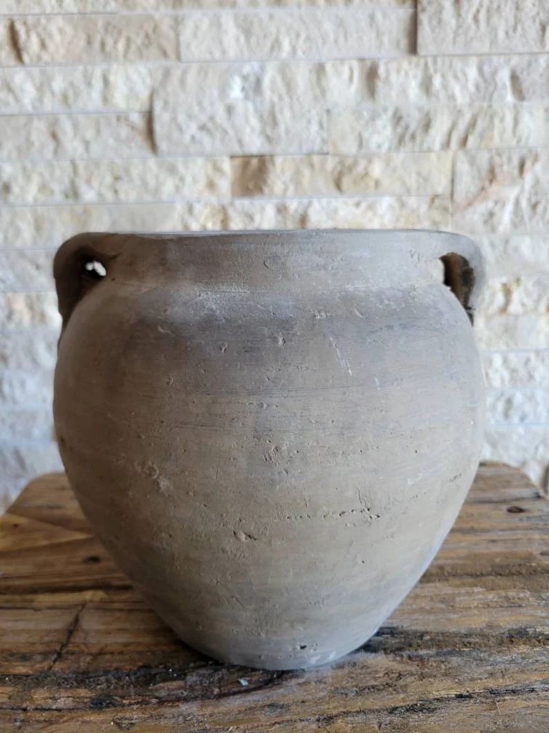 Vintage Clay Pot Vessel With Handles | Etsy (US)