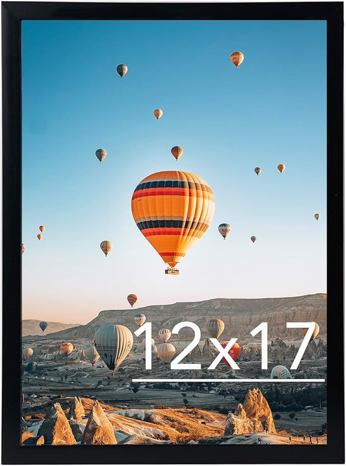12x17 Picture Frame Black for Wall Hanging, Wall Mounting Horizontally or Vertically, 12 x 17 Wal... | Amazon (US)