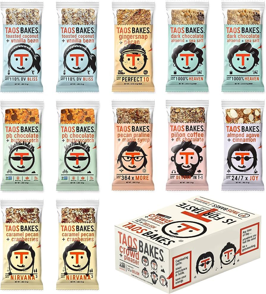 Taos Bakes Snack Bars - Crowd + Pleaser All-In-One Variety Pack - Gluten Free, Non-GMO, Healthy G... | Amazon (US)