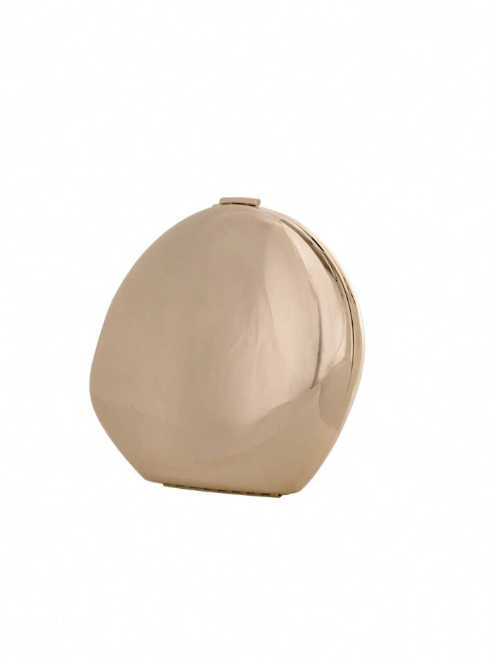 Futuristic Metallic Punk Style Thin Shell Shaped Clutch Bag, Personalized Fashion Accessory,Tread... | SHEIN
