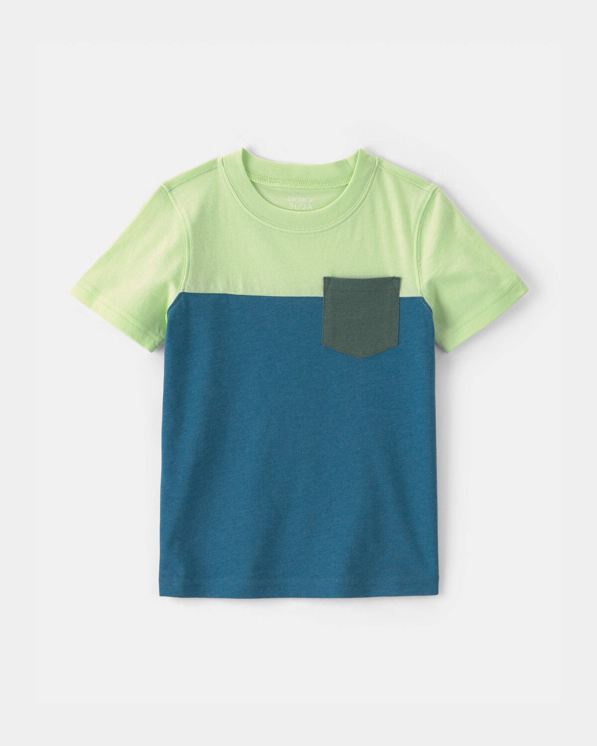 Toddler Boy Color Block Short-Sleeve T-Shirt - Blue/Green | Carter's Inc