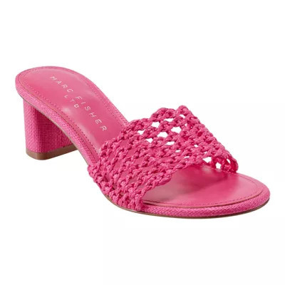 Marc Fisher LTD Women's Jazmine Slip-on Block Heel Dress Sandals, Pink, 9.5M | Belk