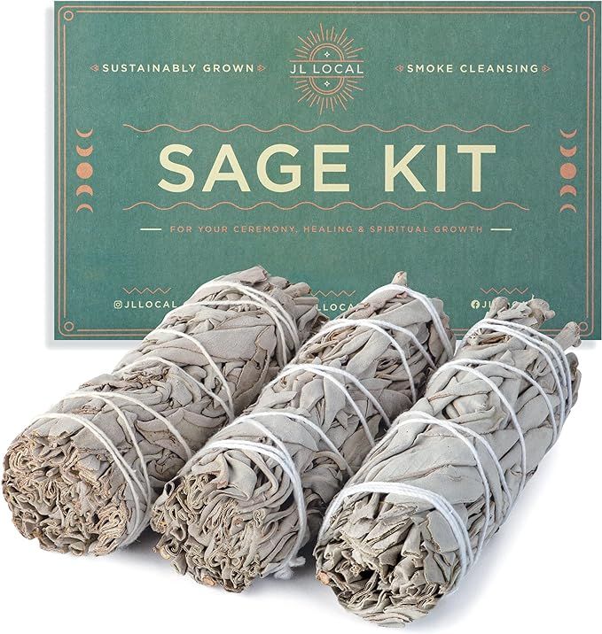 Handcrafted 4 Inch White Sage Sticks - Fresh, Natural California Sage Smudge Sticks with Instruct... | Amazon (US)