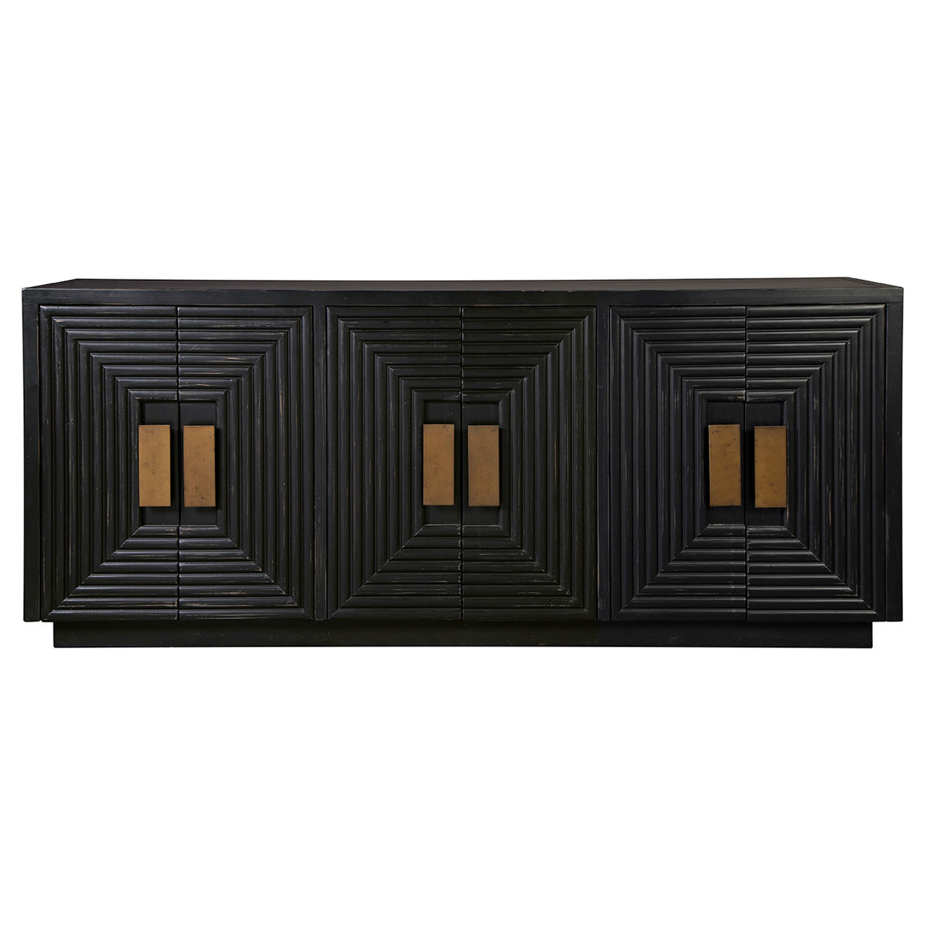 Ruby Modern Classic Black Reclaimed Wood Sideboard | Kathy Kuo Home