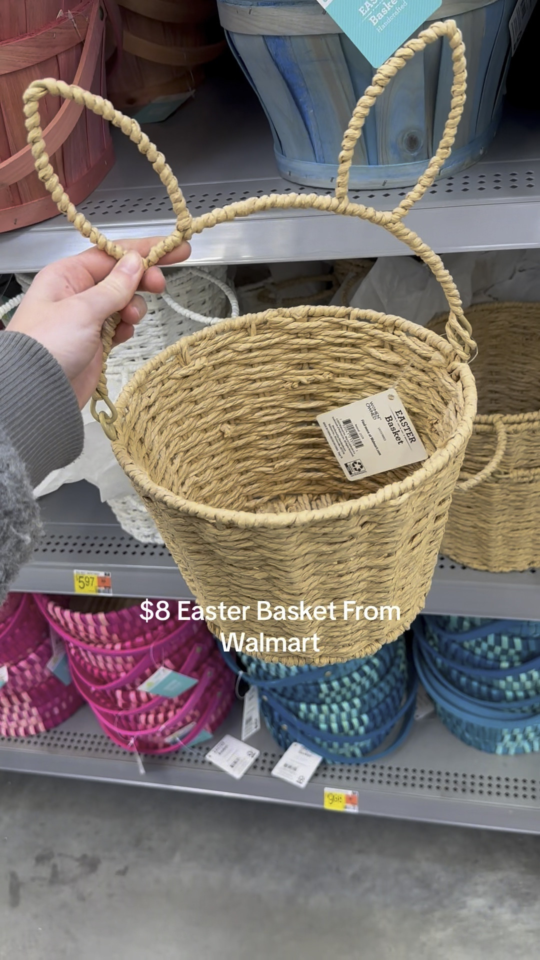 I’m so obsessed with these Walmart Easter baskets. They are only $8 and perfect 😍 #walmarteasterbasket #viraleasterbasket #viralwalmarteasterbasket #walmarteasterfinds 

#LTKSeasonal #LTKkids