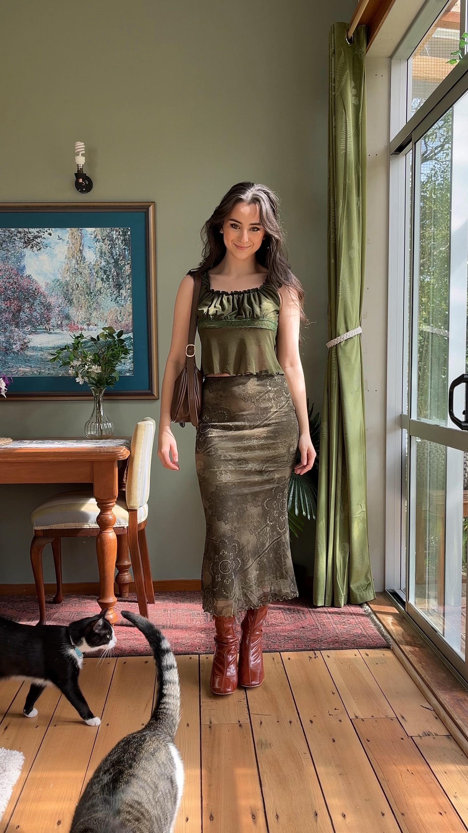 Skirt & top were thrifted but have linked the most similar items I found which are just as stunning 🫶🏻#Greenoutfit #Outfitinspo #Casual #Datenightoutfit 

#LTKSeasonal #LTKVideo #LTKFindsUnder100