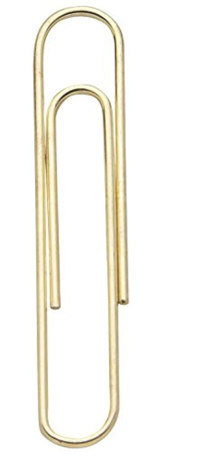 1InTheOffice Jumbo Paper Clips, Gold, Smooth, 100/Pack | Amazon (US)