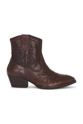 Ares Cowboy Ankle Bootie in Tobacco | Revolve Clothing (Global)